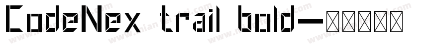 CodeNex trail bold字体转换